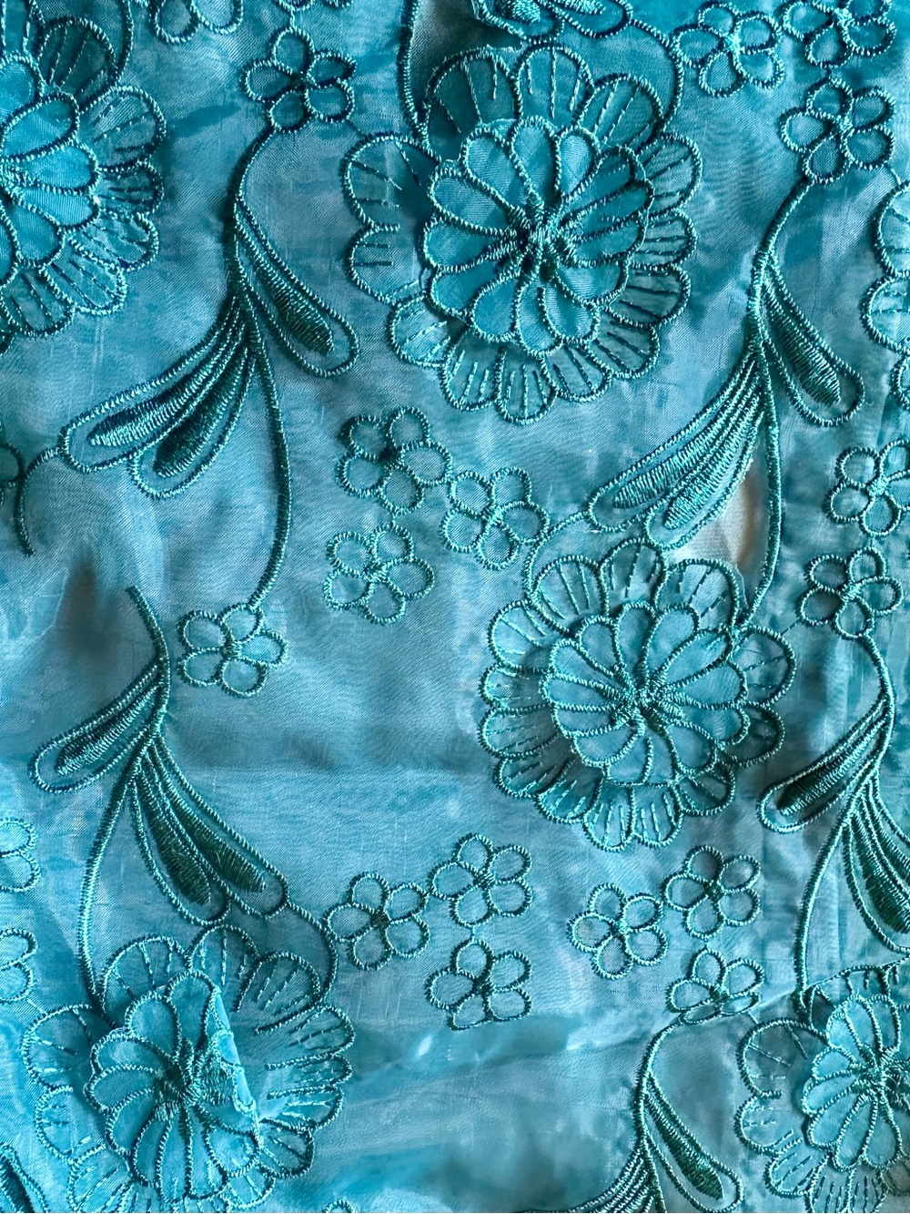 Yoana Baraschi for Anthropologie Blossomed Aubrieta lace teal skirt size 14 - Picture 11 of 13